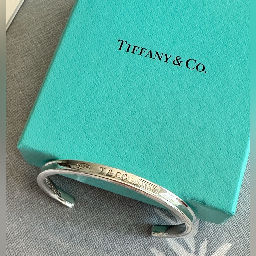 NEW Tiffany & Co. 1837 Narrow Silver Cuff Bracelet